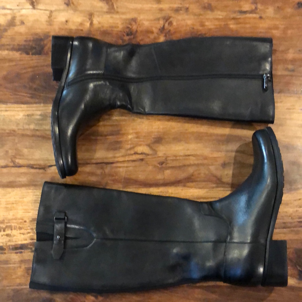 Blondo Tall Leather Black Boots 10